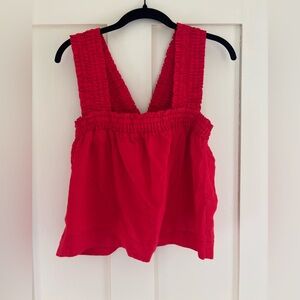 Everlane Smocked Linen Tank